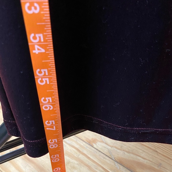 Georgiou Studio Burgundy Velvet Cocktail Dress V neck Side Slit Medium - Picture 13 of 16